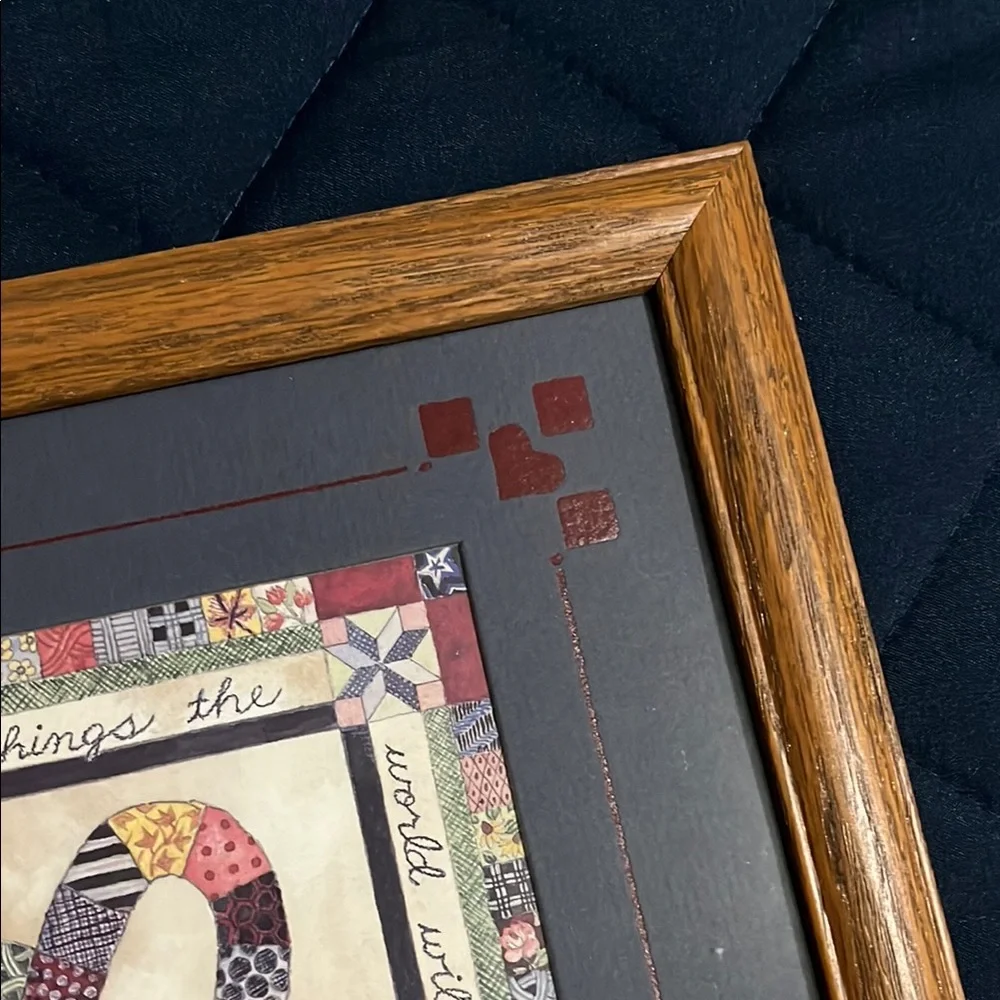 Patchwork Heart and Children Framed Art - Picture 5 of 8